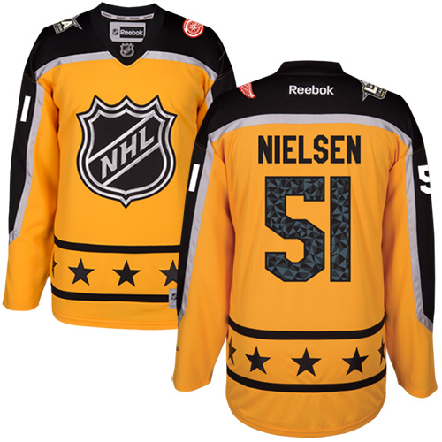 Red Wings #51 Frans Nielsen Yellow All-Star Atlantic Division Stitched NHL Jersey